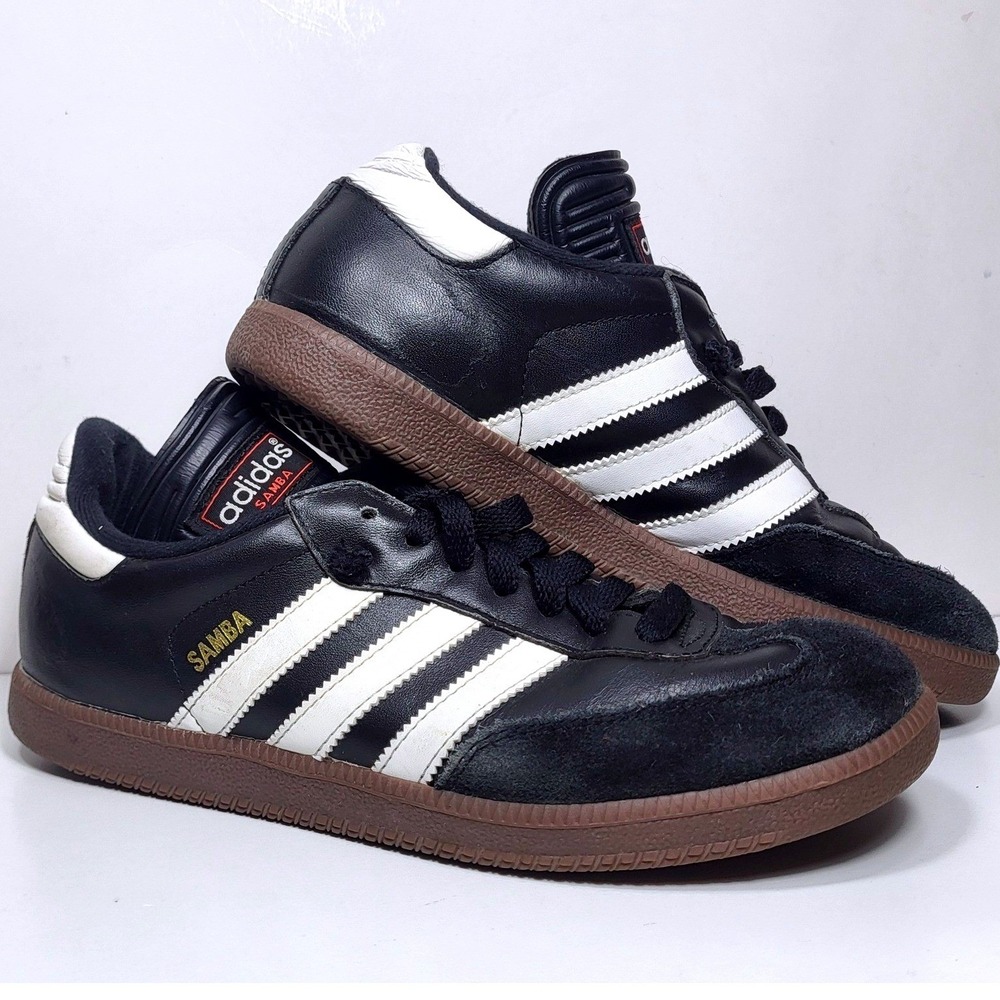 Adidas Samba Classic Black White Gum Sole Indoor Soccer Shoes 034563 Mens 7